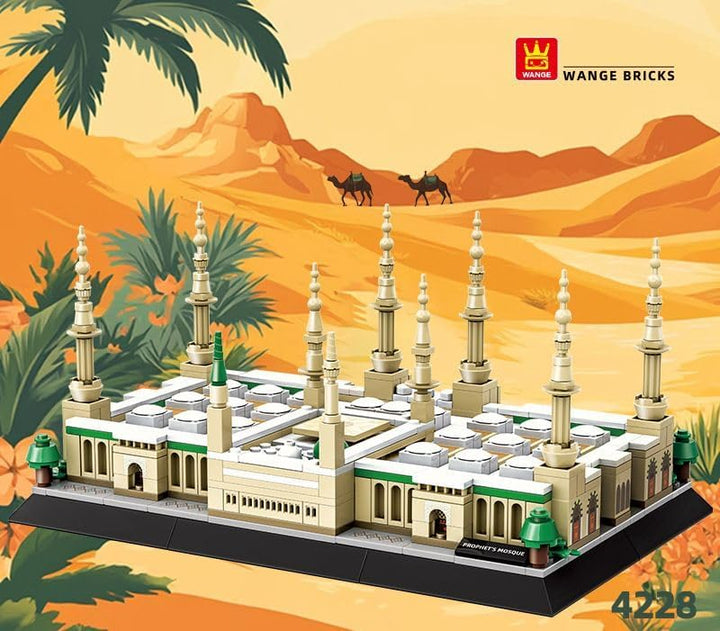 WANGE Architekturmodell zum Bauen mit Bausteinen. Prophetenmoschee, Medina., Prophetenmoschee