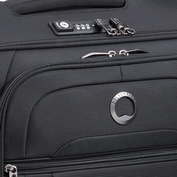 DELSEY PARIS - HELIUM DLX - Weicher Slim-Kabinenkoffer - 55x40x20 cm - 35 Liter - S - Schwarz S Schw