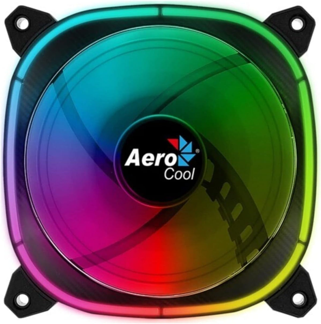 AeroCool ASTRO12 PC Fan – 120mm Fan with Carbon Fiber Finish,Omni RGB Lighting and 18 LEDs,Includes