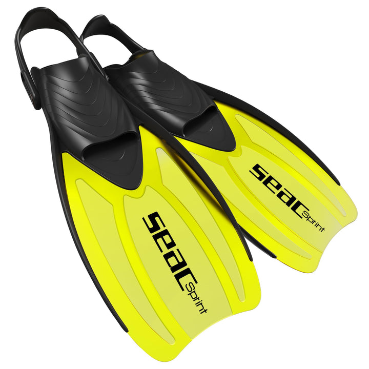 Seac Sprint Schnorchelflossen Mit Elastischem Band M/L Gelb, M/L Gelb