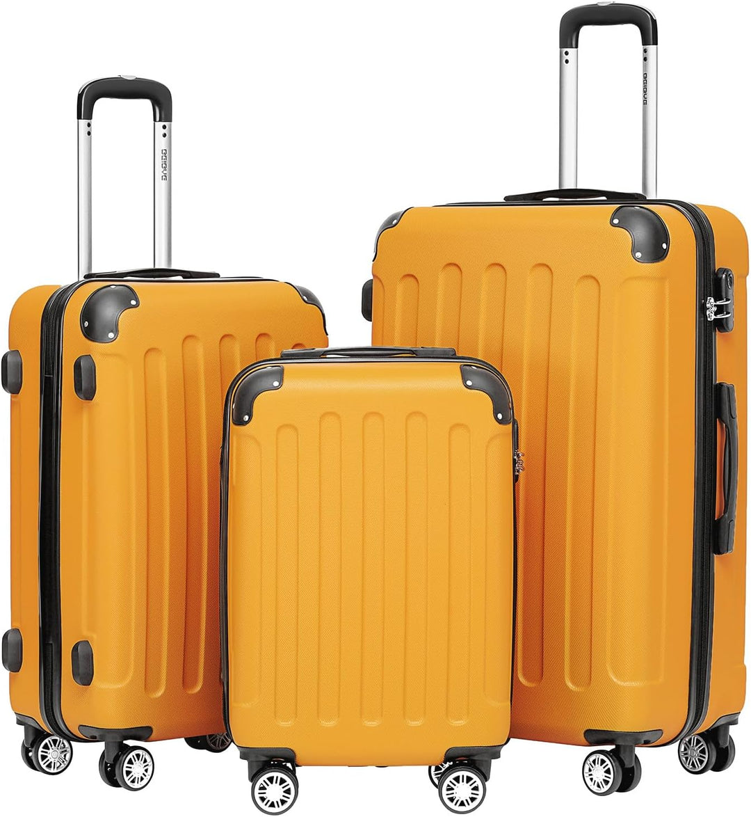 BEIBYE 2045 Zwillingsrollen 3tlg. Reisekoffer Koffer Kofferset Trolleys Hartschale in 14 Farben (Ora