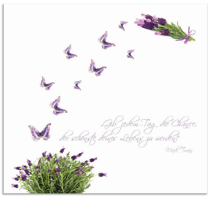 ARTland Spritzschutz Küche aus Alu für Herd Spüle 70x65 cm (BxH) Küchenrückwand mit Motiv Spruch Sch