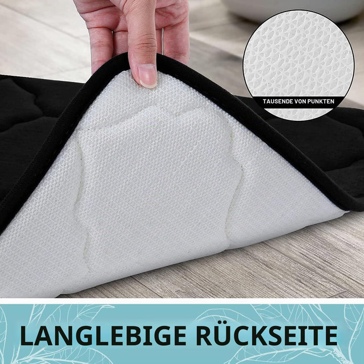 Homaxy Memory Foam Badezimmerteppich rutschfest Badematte Weich Badteppich Saugfähige Badvorleger Wa