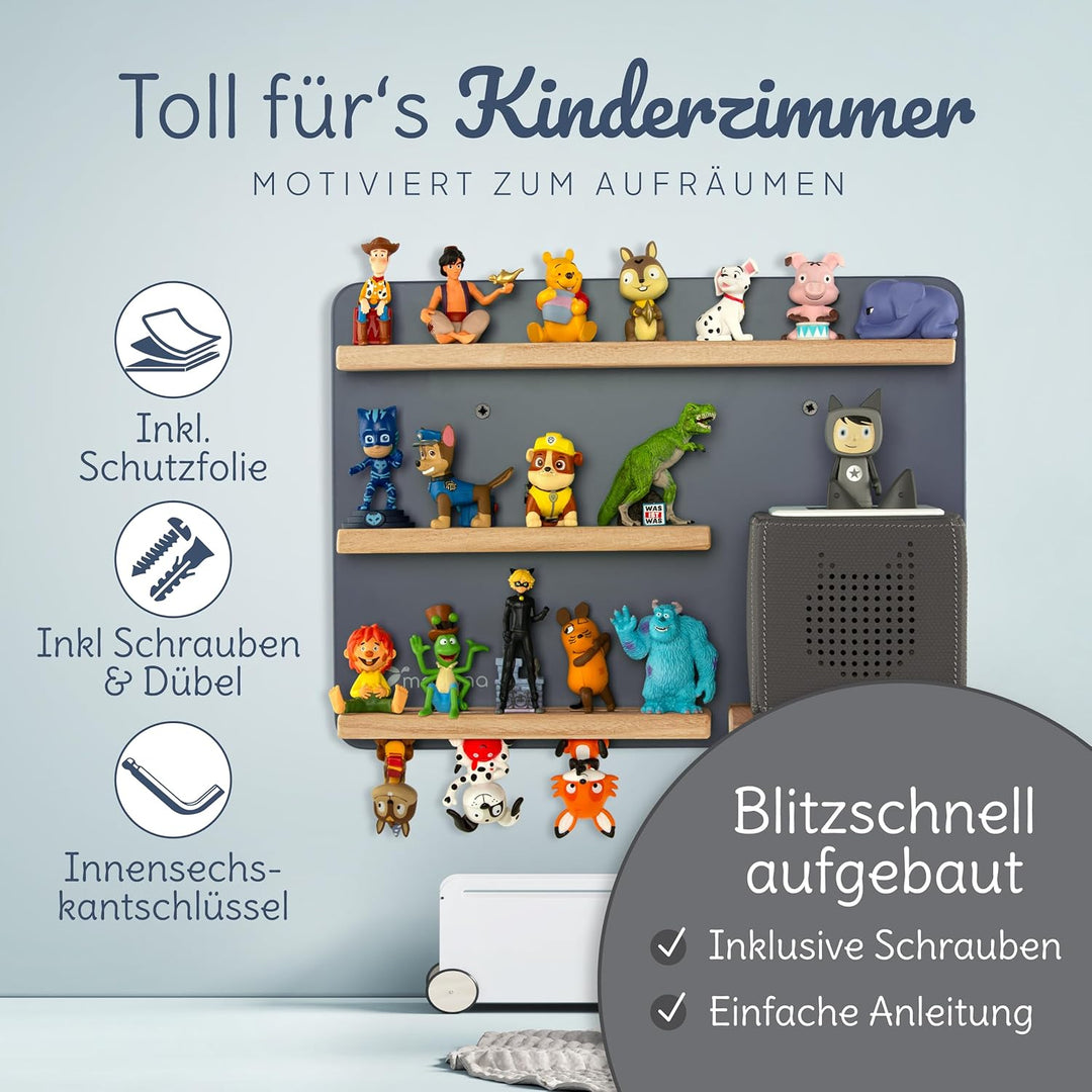 mahona Tonie Regal - kompatibel mit Toniebox & Tonie Figuren Aufbewahrung - Platz für bis zu 27 Figu