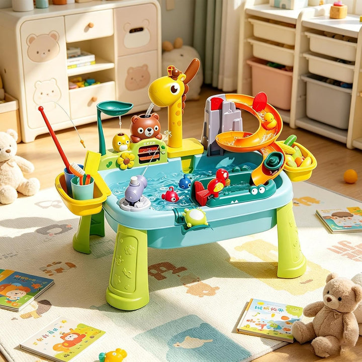 Wassertisch Für Kinder Mit Pumpe, 59x33x42cm Wasserspieltisch Kinder Outdoor, ABS Wasserspieltisch M