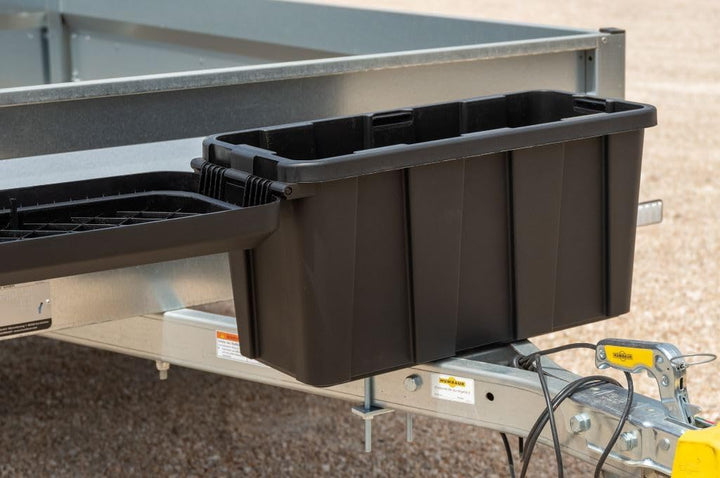 Daken Blackit 1 Deichselbox 550x250x295mm Werkzeugkasten Anhänger Transportkiste Kunsstoff Schwarz (