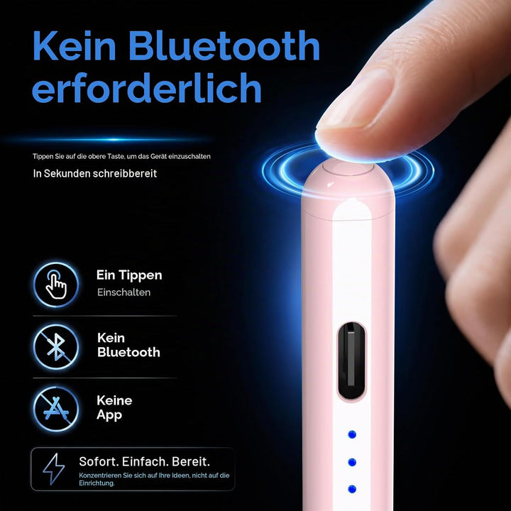 Pencil 1. Generation für iPad 11 (2025-2018), HATOKU Stift für Tablets mit Neigungsempfindlichkeit &