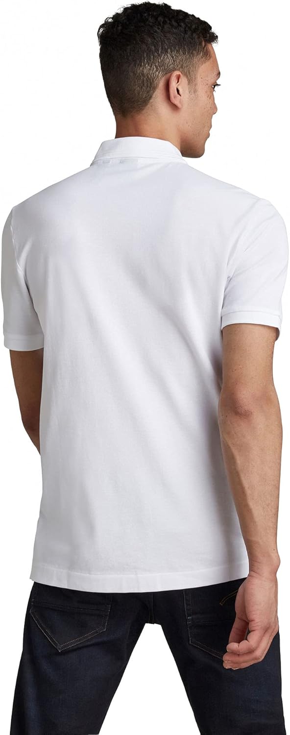 G-STAR RAW Herren Dunda Slim Polo Polos XXS Weiss (White D11595-5864-110), XXS Weiss (White D11595-5