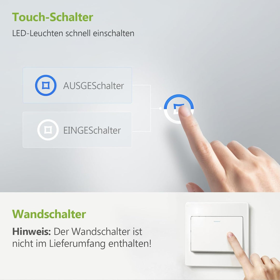 S'AFIELINA Badspiegel Rund mit Beleuchtung 60cm Durchmesser LED Badspiegel mit Touchschalter Dimmbar