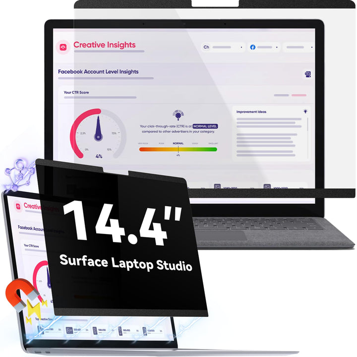 Magnetischer Blickschutzfilter Kompatibel Mit Microsoft Surface Laptop Studio 14.4 Zoll, Abnehmbar A