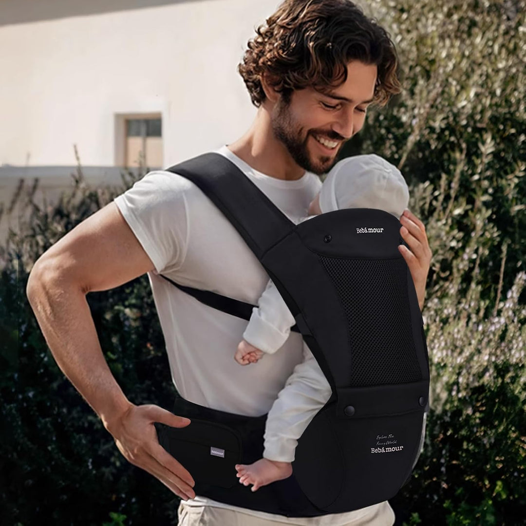 Bebear Babytrage für 0-36 Monate, 3D Air Mesh Rucksack für Neugeborene bis Kleinkinder,ergonomischer