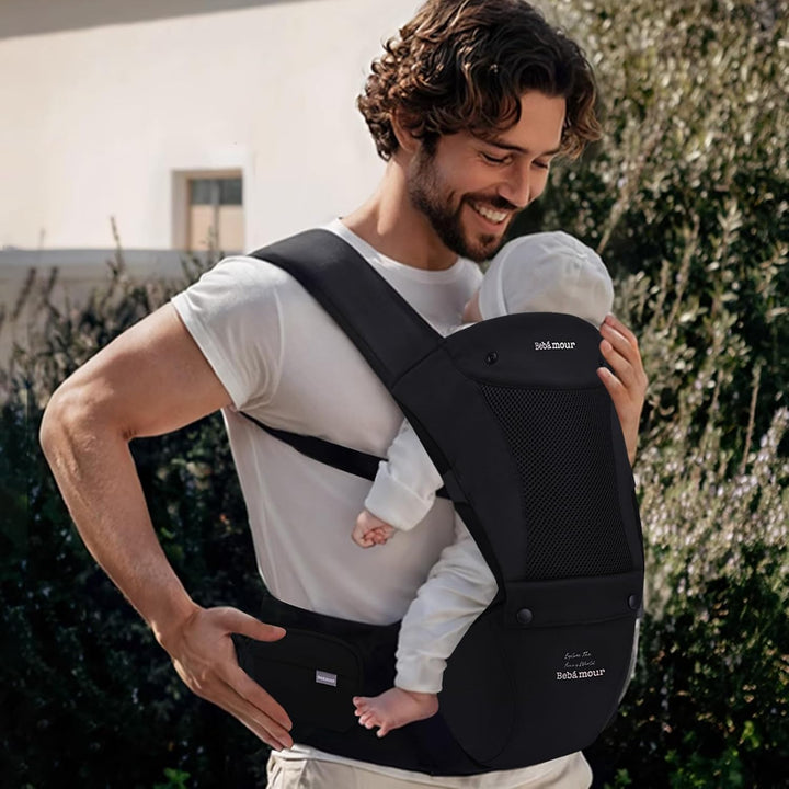 Bebear Babytrage für 0-36 Monate, 3D Air Mesh Rucksack für Neugeborene bis Kleinkinder,ergonomischer