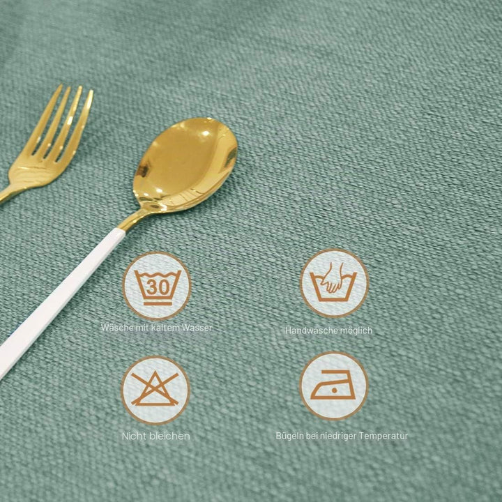 WAITER TREE Tischdecke leinen Hochwertig Tischdecke Abwaschbar Tischtuch Pflegeleichte Tischdecke Le