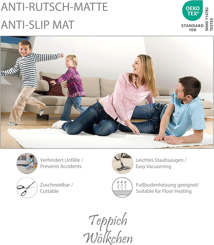 Teppich Wölkchen Teppich-Unterlage rutschfest Anti-Rutsch-Matte I Gleitschutz Teppich Stopper I Zusc