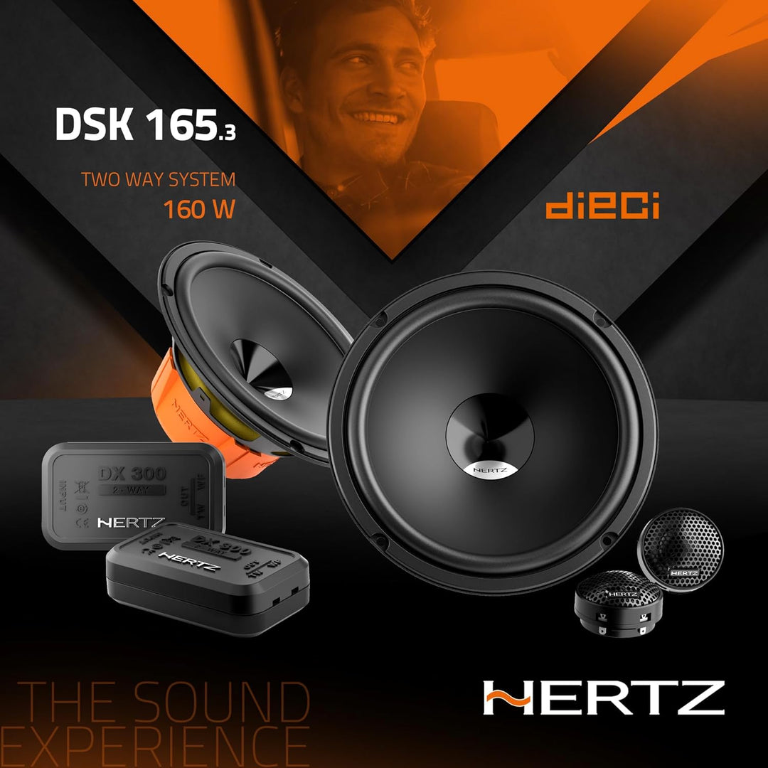 Hertz 16,5cm / 165mm 2-Wege Auto Lautsprecher Komponenten System/Boxen DSK 165.3-80 Watt RMS / 160 W