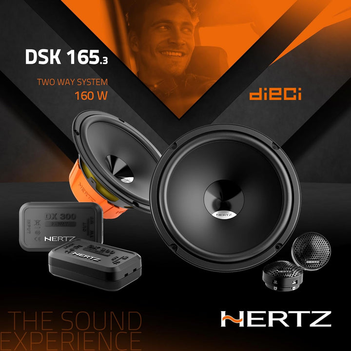 Hertz 16,5cm / 165mm 2-Wege Auto Lautsprecher Komponenten System/Boxen DSK 165.3-80 Watt RMS / 160 W