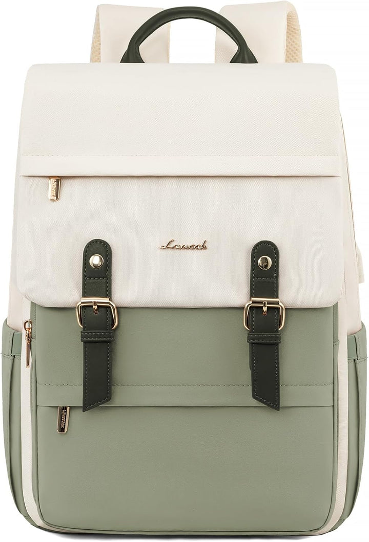 LOVEVOOK Rucksack Damen Grün, Laptop Schulrucksack Wasserdicht, Daypacks Arbeitstasche, Schultasche