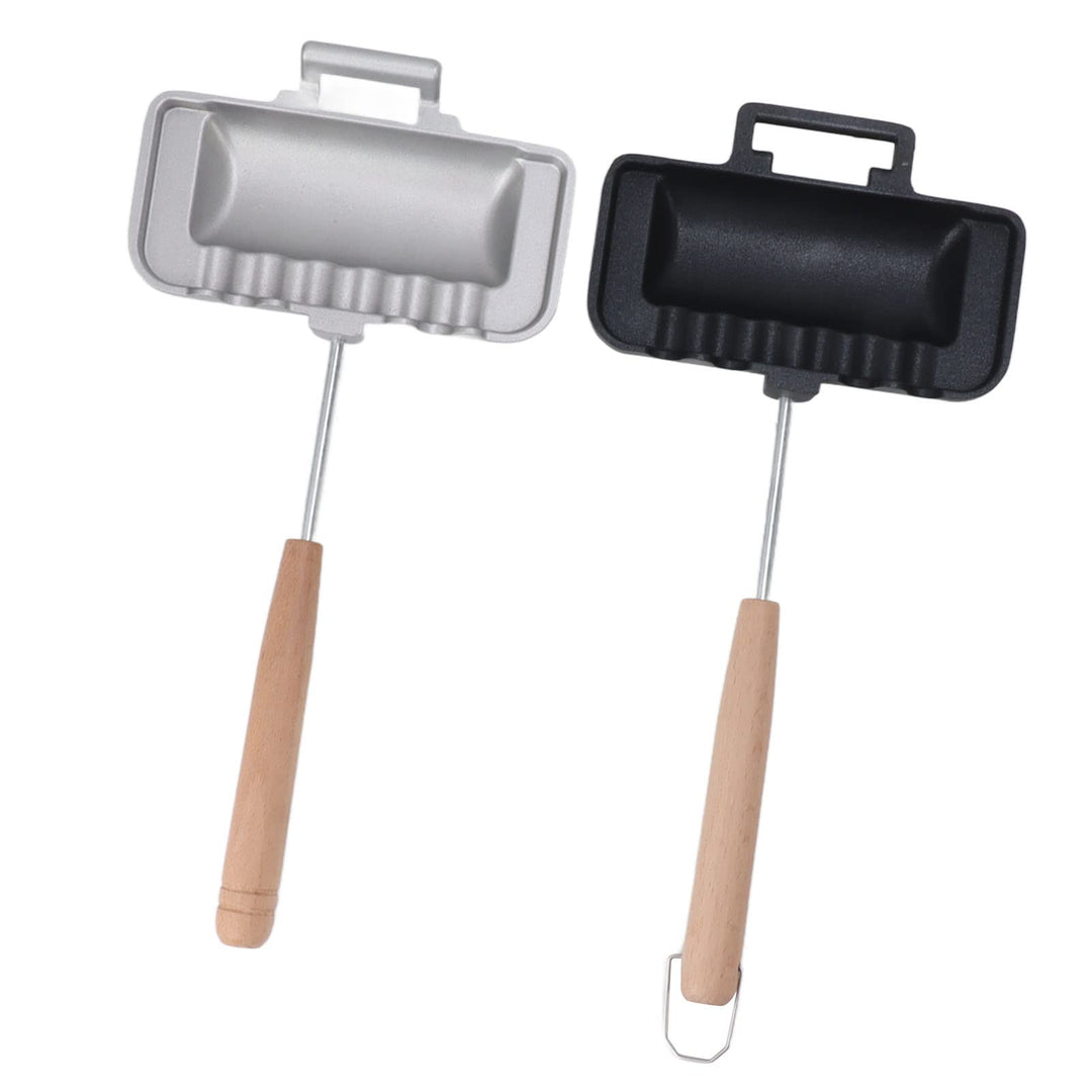 Qcwwy Doppelseitige Sandwich-Backform, Doppelseitige Bratpfanne, Abnehmbarer Griff, Antihaftbeschich