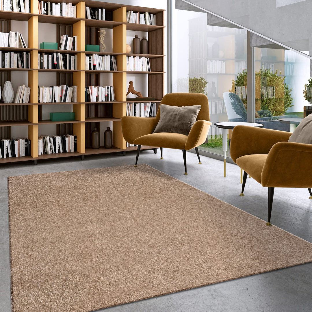 Impression Kurzflor-Wohnzimmerteppich - Schlichte Moderne Teppiche für Schlafzimmer, Büro, Flur, Küc