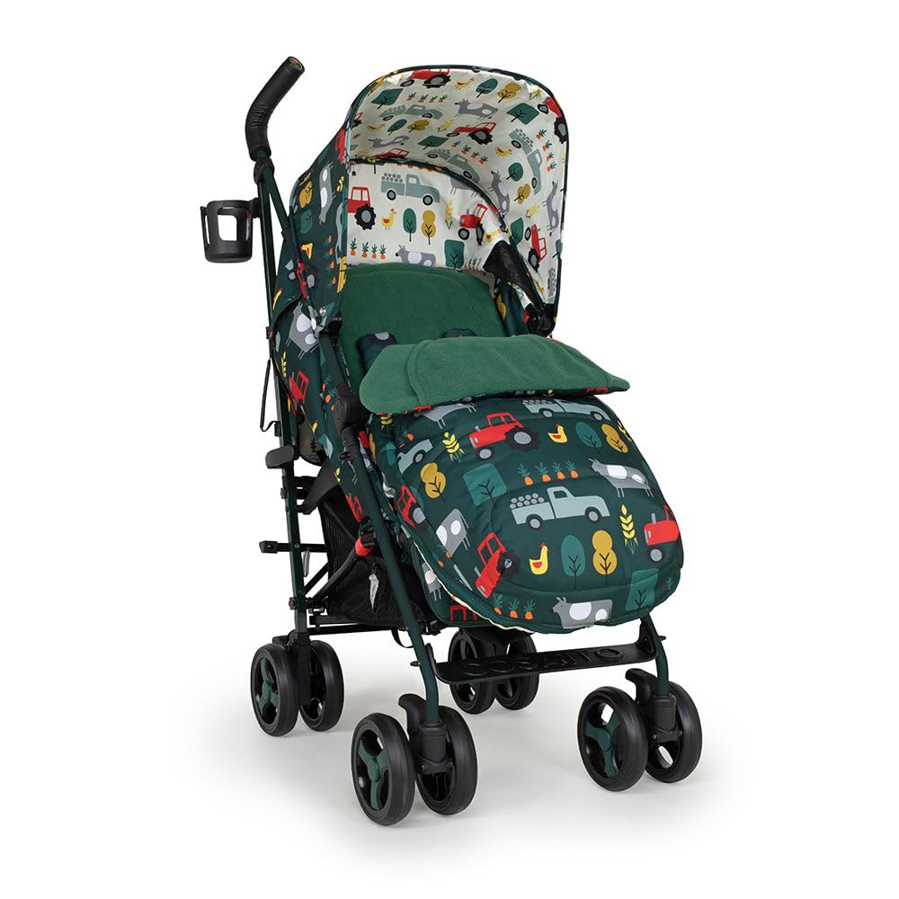 Cosatto Supa 3 Buggy mit Fusssack – Leichter Kinderwagen, Ab Geburt bis 25kg – Leicht & kompakt mit