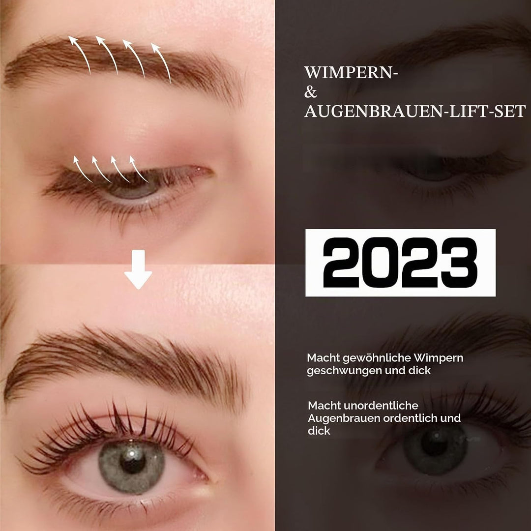 PERMANIA Wimpernlifting Set, Lash Lifting Set, Augenbrauen Lifting Set, Wimpernlifting-Kleber mit Ro