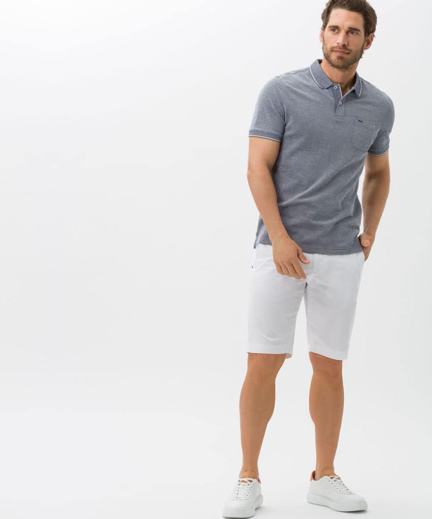 BRAX Herren Style Bari Bermudahose in Sportiver Chino-Optik Shorts, 32 Wei&#xDF; (White 99)