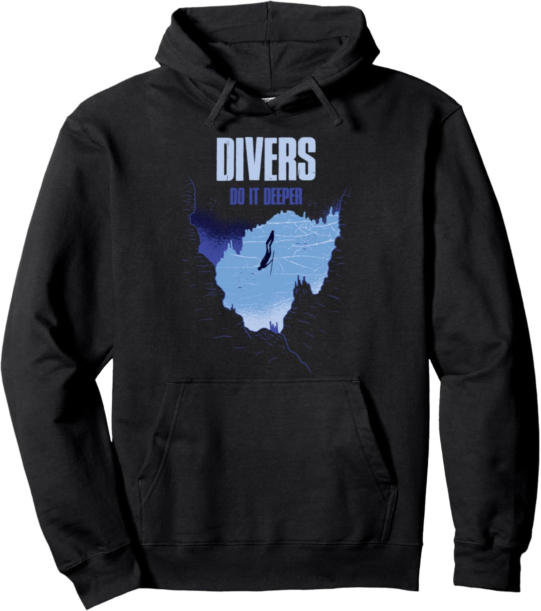 Taucher machen es tiefer Tauchen Pullover Hoodie