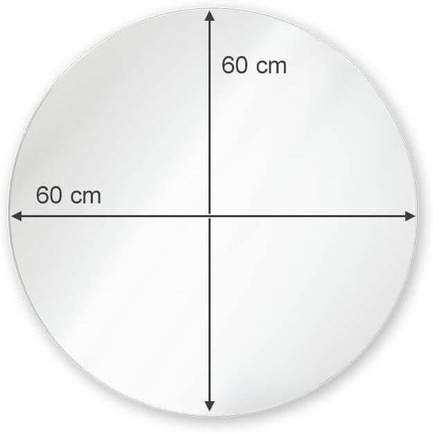 Vicco Badezimmerspiegel Karen, Sonoma, 60 x 60 cm Rund Badspiegel, Badspiegel
