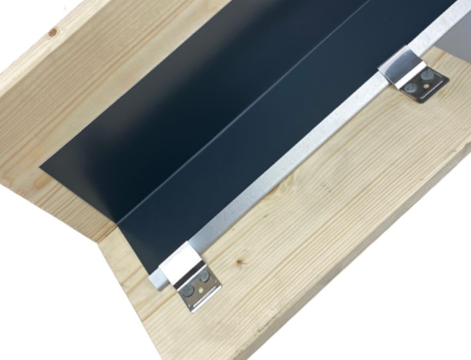 Wandanschlussblech 2 m lang Aluminium farbig 0,8 mm (mittel, Braun RAL 8014) mittel Braun Ral 8014,