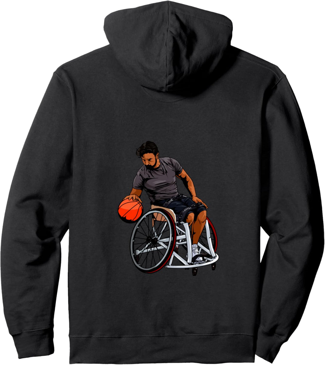 Rollstuhl-Basketballer mit einem Traum Pullover Hoodie