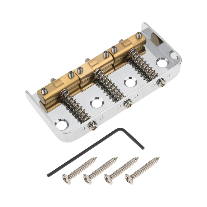 Kurze Gitarrensteg, Messing, kompensiert, kompatibel mit Telecaster-Gitarre, Silber
