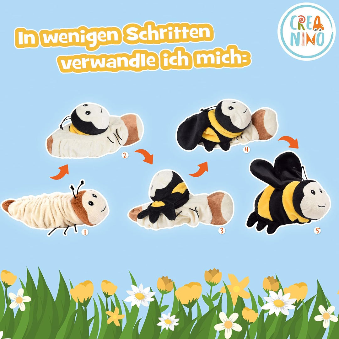Kuscheltier 2 in 1 I Wende Plüschtier I Verwandlung und Entwicklung Reversible Plüsch, kreatives Fli