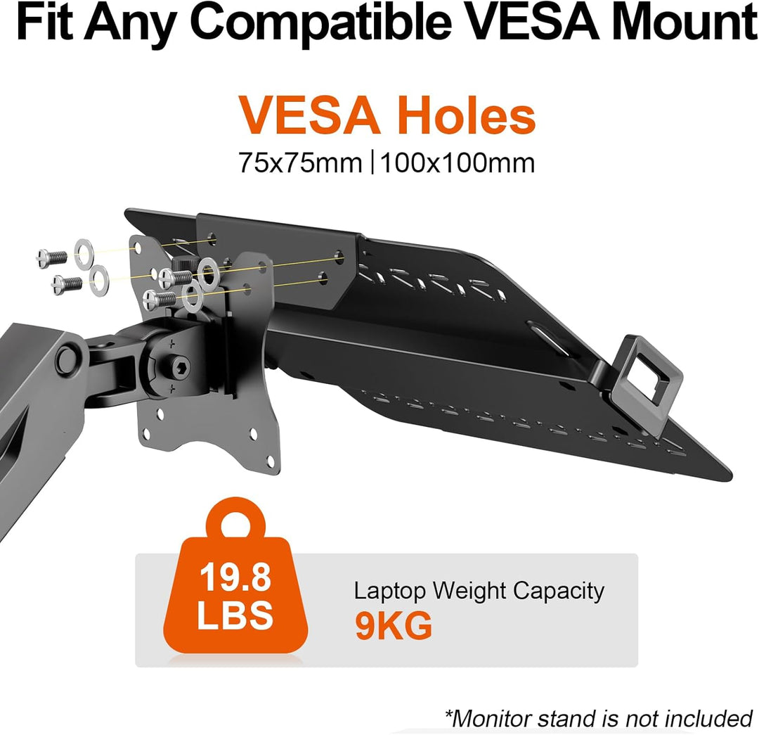 PUTORSEN VESA Laptop Halterung aus Metall für 12-18 Zoll Notebook bis 9 kg, Laptop-Ständer mit Belüf