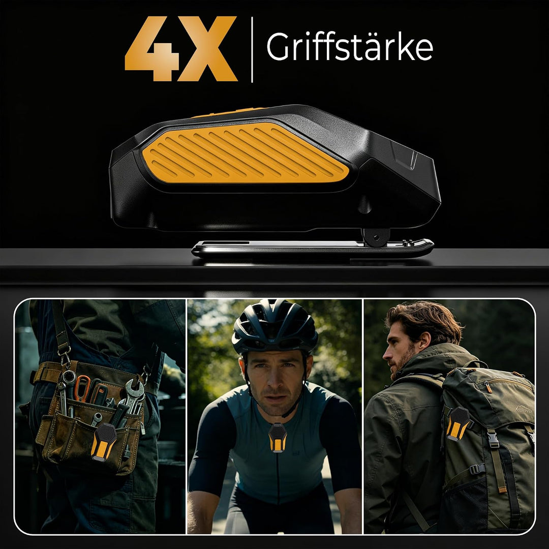 Tragbarer Bluetooth-Lautsprecher mit Licht/Warnlampe, Clip-on Lautsprecher mit integriertem Mik, Fre