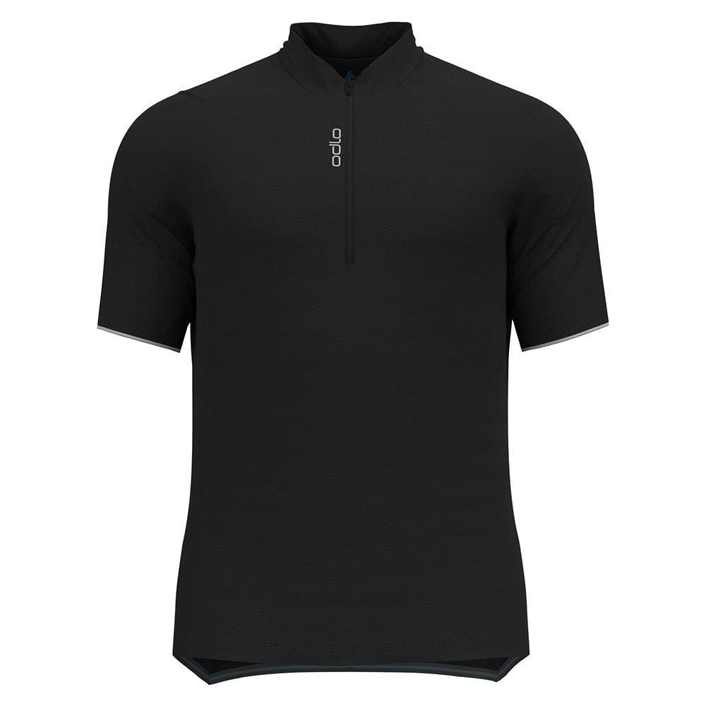 Odlo Herren Essentials_411972 Radtrikot halber Reissverschluss S Schwarz, S Schwarz