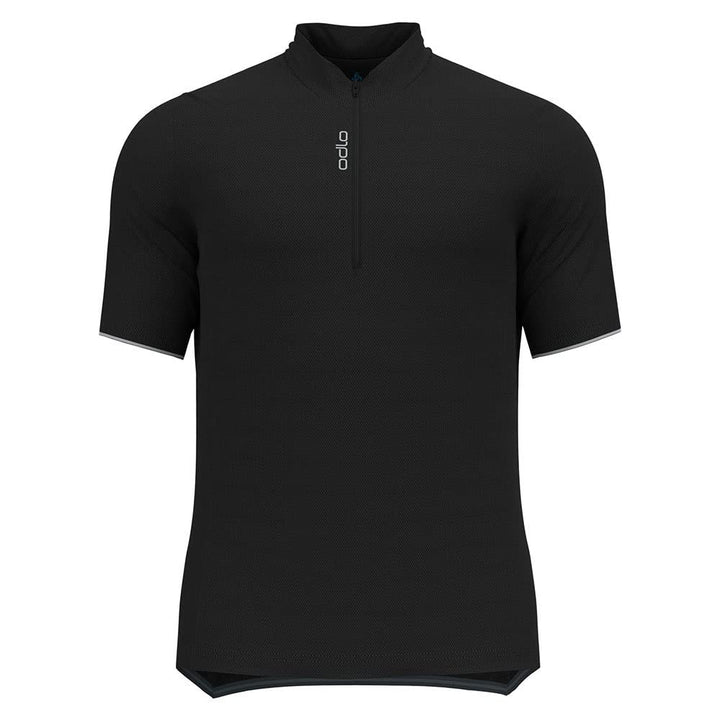 Odlo Herren Essentials_411972 Radtrikot halber Reissverschluss S Schwarz, S Schwarz
