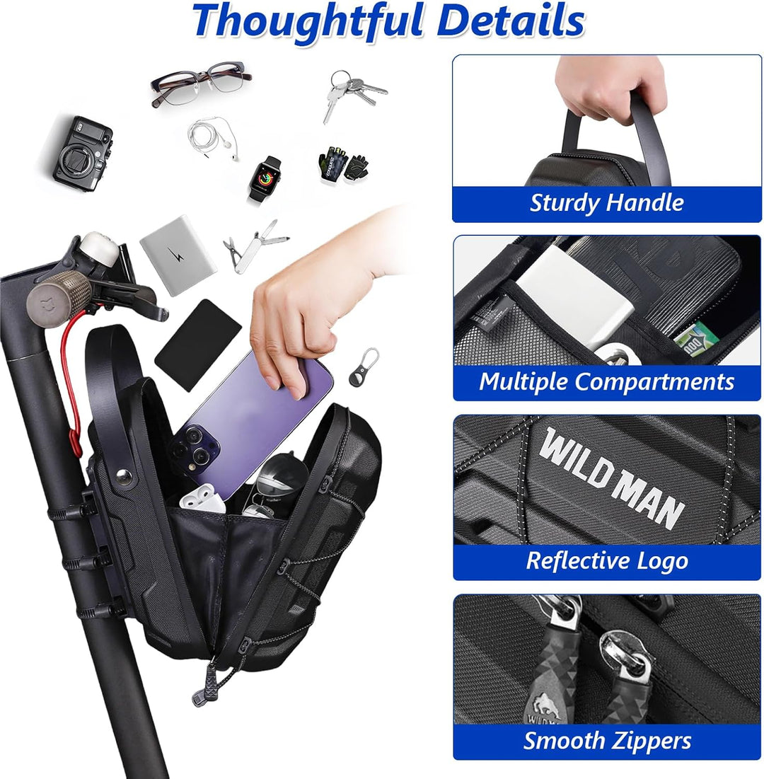 flintronic Scooter Tasche für Roller, 2L/3L Lenkertasche für Elektroroller wasserdichte, Vordertasch