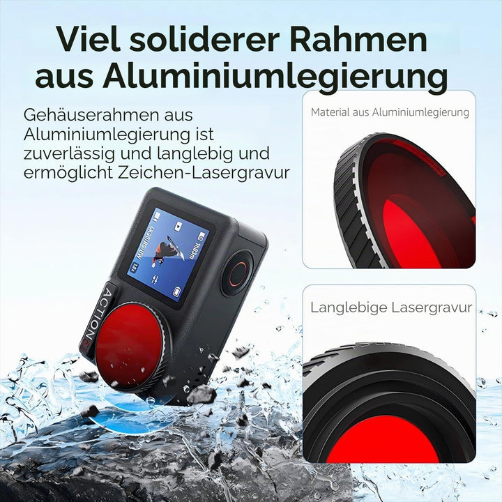 Wasserdichter Tauchfilter, Schutzobjektivfilter für DJI Osmo Action 5 Pro/Action 4 Sportkamera, Anti