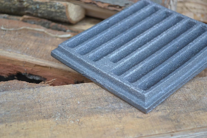 SEZAM 13 x 11 cm Gussrost Ofenrost Ascherost Gussrost verschiedene Durchmesser, Kaminrost passend Ka