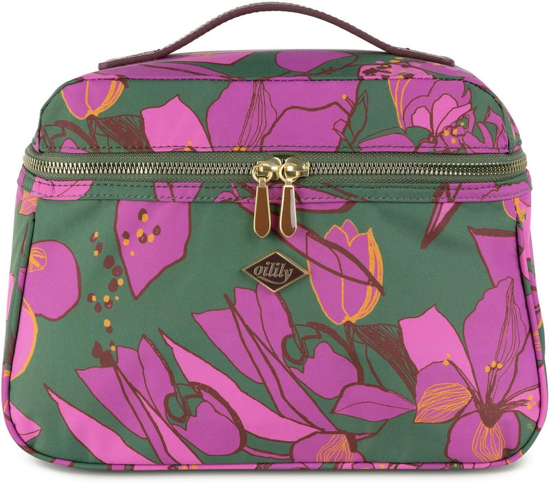 Oilily Coco Beauty Case Sketchy Flower Forrest Green