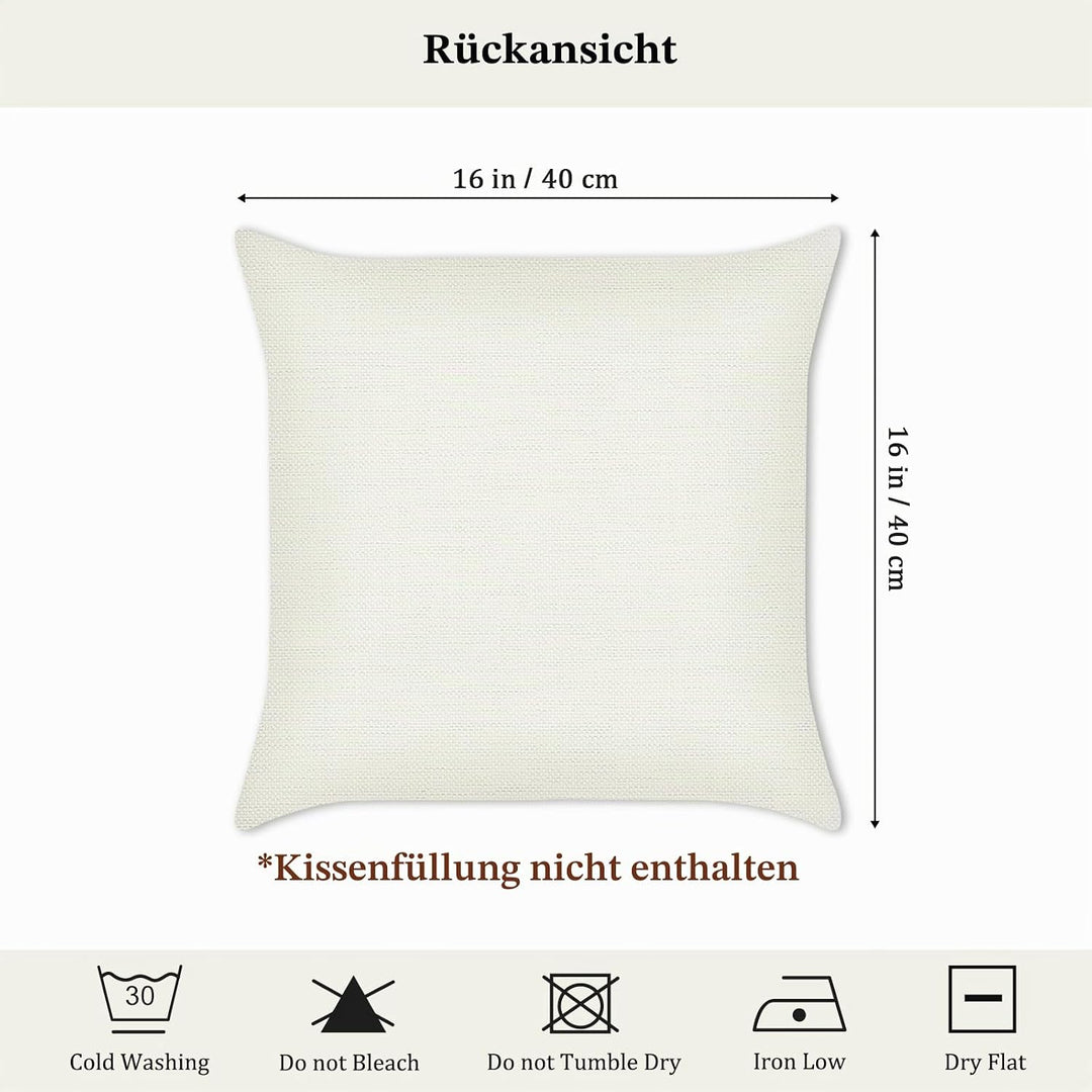 Bonhause 4er Set Kissenbezüge Afrikanische Tier Leopard 40 x 40 cm Doppelseitig Giraffe Zebra Polyes