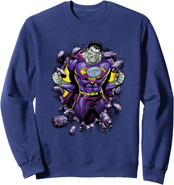 Superman Bizzaro Breakthrough Purple Sweatshirt