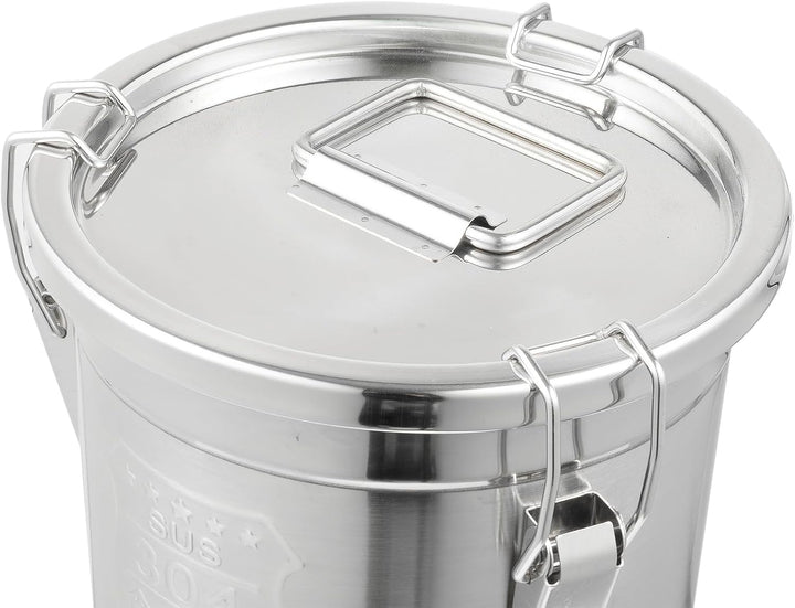 Apriltop 304 Edelstahl Luftdicht Vorratsbehälter mit luftdichtem Deckel, 6L Grosse Metall Lebensmitt