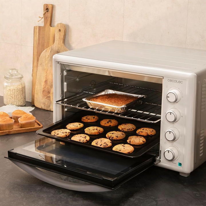 Cecotec Tischkonvektionsofen 60 Liter Bake&Toast 6090 White Gyro. 2200 W, Innenbeleuchtung, 12 Funkt