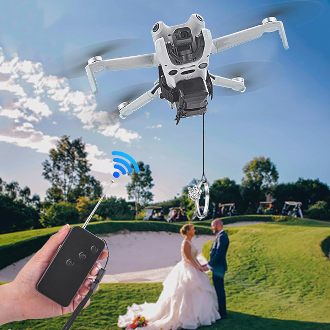 VGEBY Drohnenabwurfgerät, RC Drone Airdropper 500 Meter Fernreichweite Drone Payload Release System