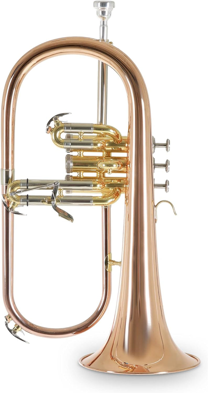 Roy Benson Bb Flügelhorn MOD.FH-302G Goldmessing Schall, inkl. Etui, FH-302G