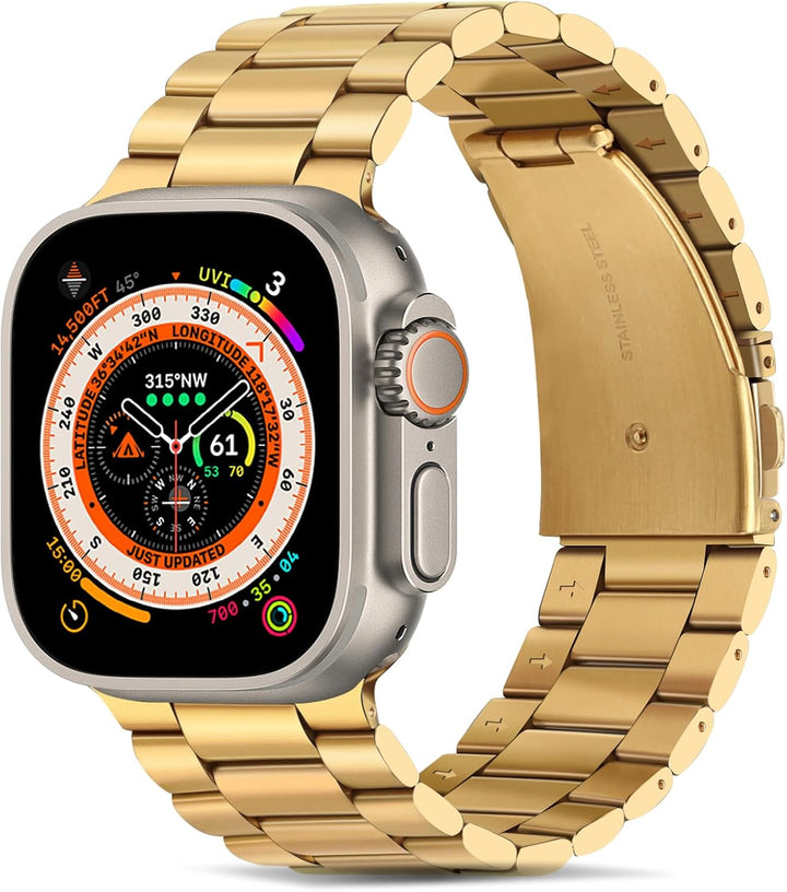 Tasikar Armband Kompatibel mit Apple Watch Ultra Armband 49mm Prämie Edelstahl Metall Ersatz Armband