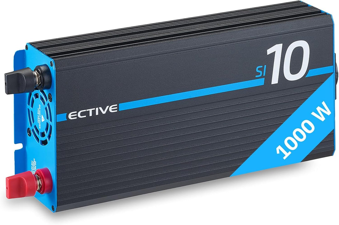 ECTIVE Reiner Sinsus Wechselrichter SI10-1000W, 12V auf 230V, USB, Überlastschutz, Überhitzungsschut