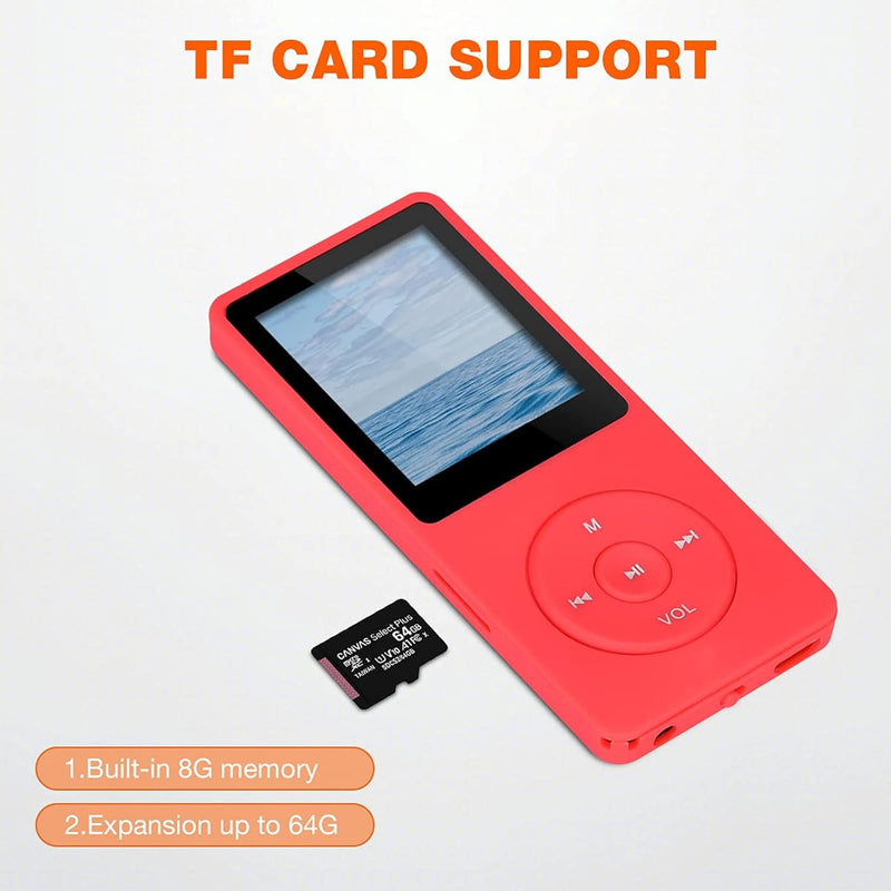 MP3-Player, MP3/MP4 digitaler Musik-Player, Lychee Upgrade, 8 GB, tragbarer HiFi-Sound, Musik-Player