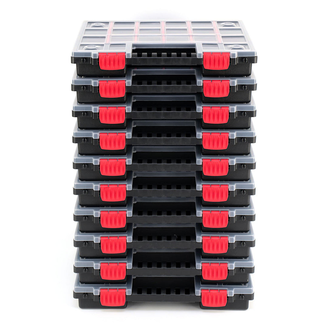 10x Sortimentskasten NORS14 Sortierbox Set Sortierkasten Kleinteilemagazin Mit Trennstegen Mit komfo